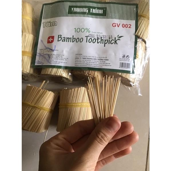 1 Bó tăm xỉa răng bằng cật cây giang 80g an toàn tiện lợi