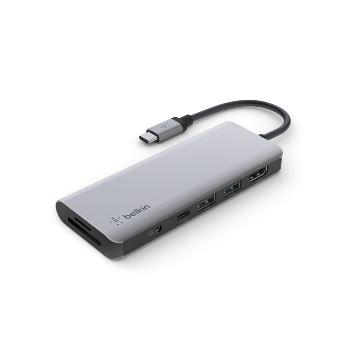 Hub chuyển đổi Belkin 7 trong 1 USB-C Multiport - Sạc PD 100W - Hàng chính hãng - Bảo hành 2 năm