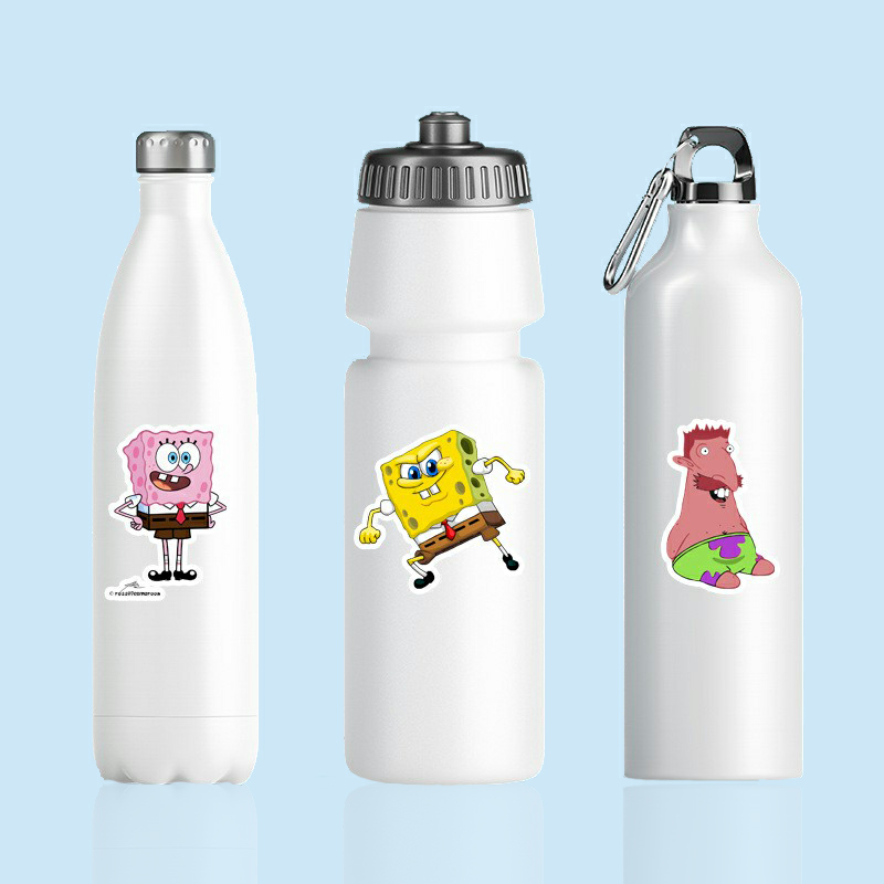 Sticker chú bọt biển SpongeBob SquarePants đáng yêu cute  Dán Vali, Mũ Bảo Hiểm, Laptop, Guitar, Ván Trượt