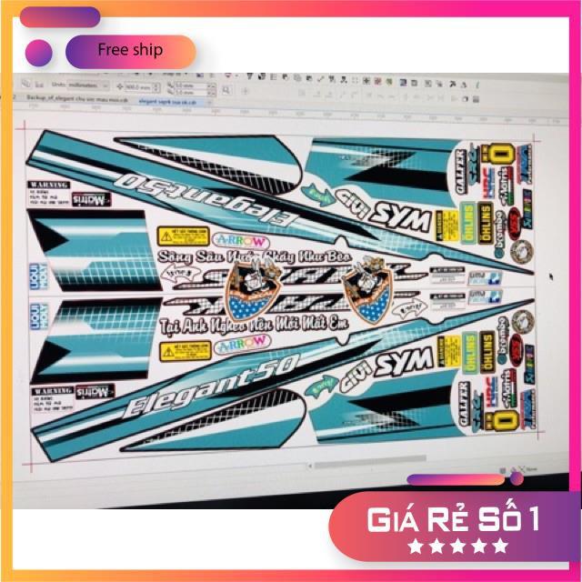 Tem rời Elegant xanh đen spark