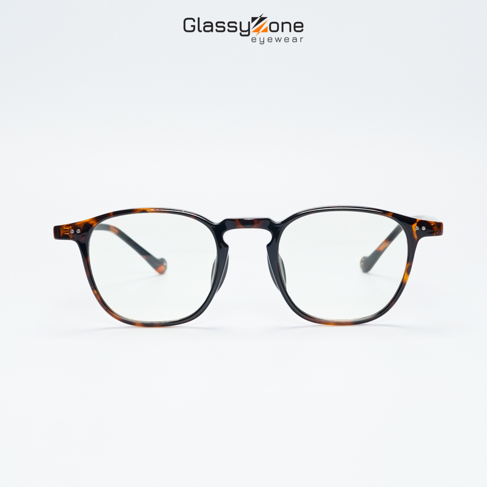 Gọng kính cận, Mắt kính giả cận nhựa dẻo Form Tròn Unisex Nam Nữ Carrot - GlassyZone