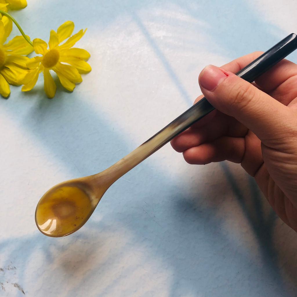 Thìa/Muỗng Sừng Dài 19x3 cm, Thìa Ăn Soup, Chè, Sữa Chua, Khuấy Cà Phê,Sinh Tố Chụp Ảnh Decor Xinh Xắn