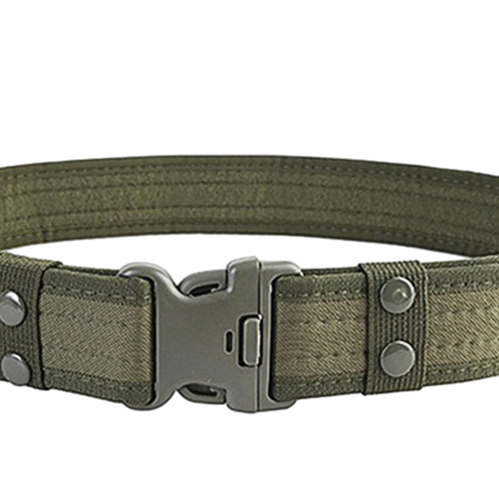 Men's Outdoor Belts Wear Resistant Outer Belt Waistband with Heavy Duty Quick Release Buckle for Leisure Sport Hiking Hunting
