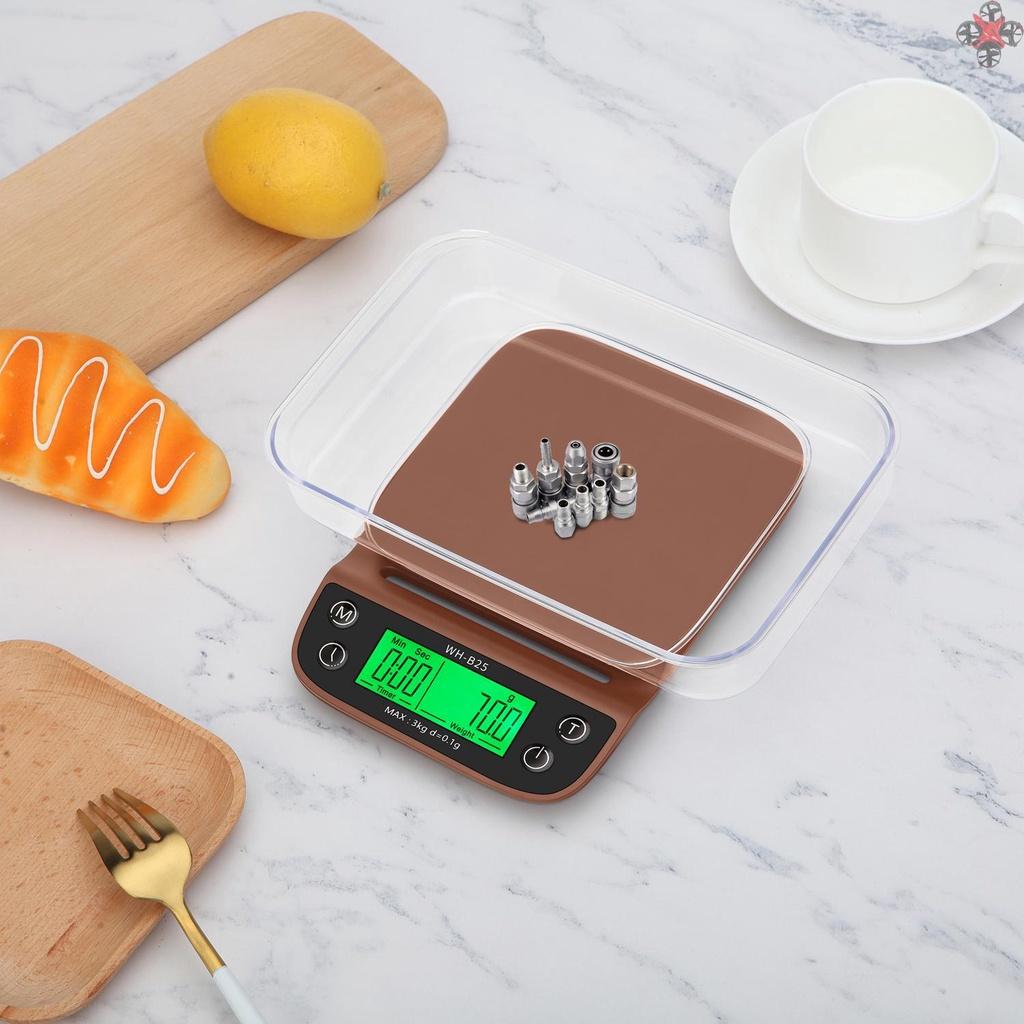 Cân Điện Tử Màn Hình Lcd Wh-B25 Độ Phân Giải Cao Có Đèn Led Nền Xanh Lá Hiển Thị Nhiệt Độ Cao Chống Thấm Nước