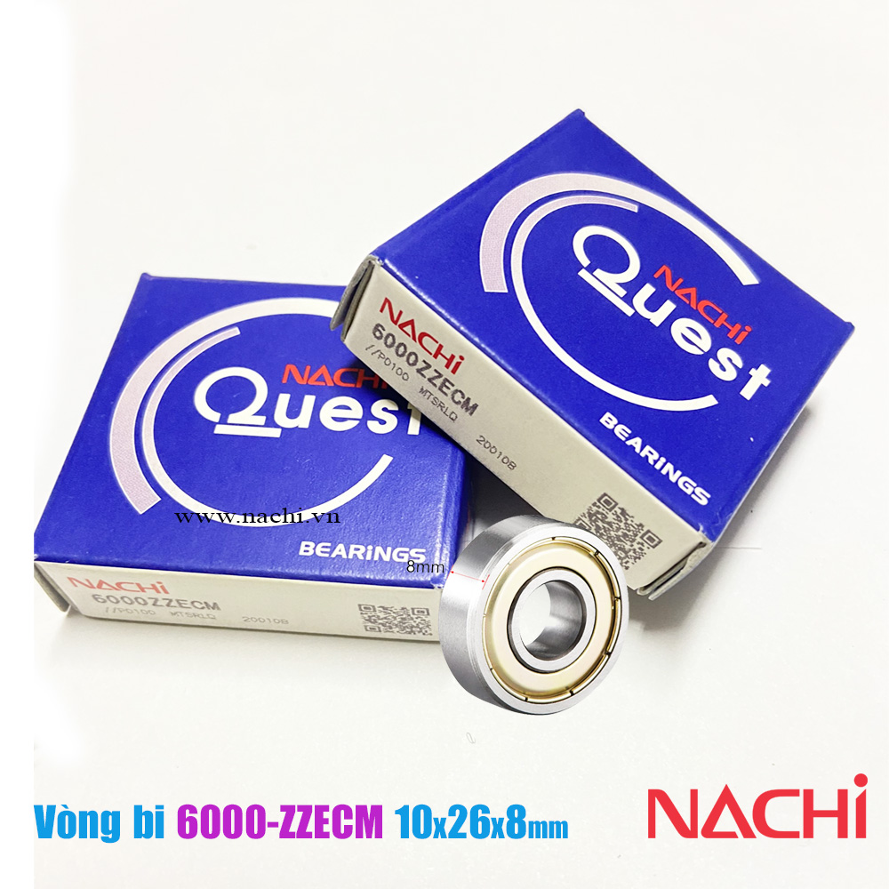 Vòng bi NACHI 6000 ZZ , CM , 2NSE9 Ø10x26x8mm Bearing 6000 vòng bi lắp cho oto xe máy