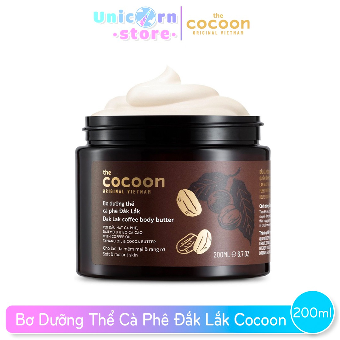 Bơ Dưỡng Thể Cà Phê Đắk Lắk Cocoon 200ml