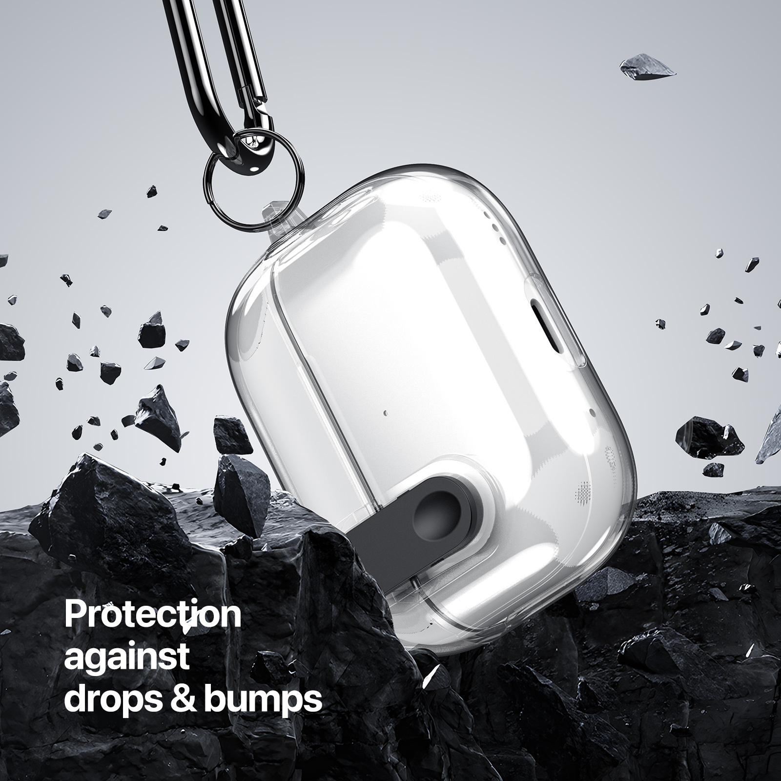 Ốp Case Bao Trong Suốt Dành Cho Airpods 4/ Airpods 3 / Airpods Pro 2/ Airpods Pro, Khoá An Toàn, Chống Sốc, Dux Ducis PECL Series_Hàng Chính Hãng