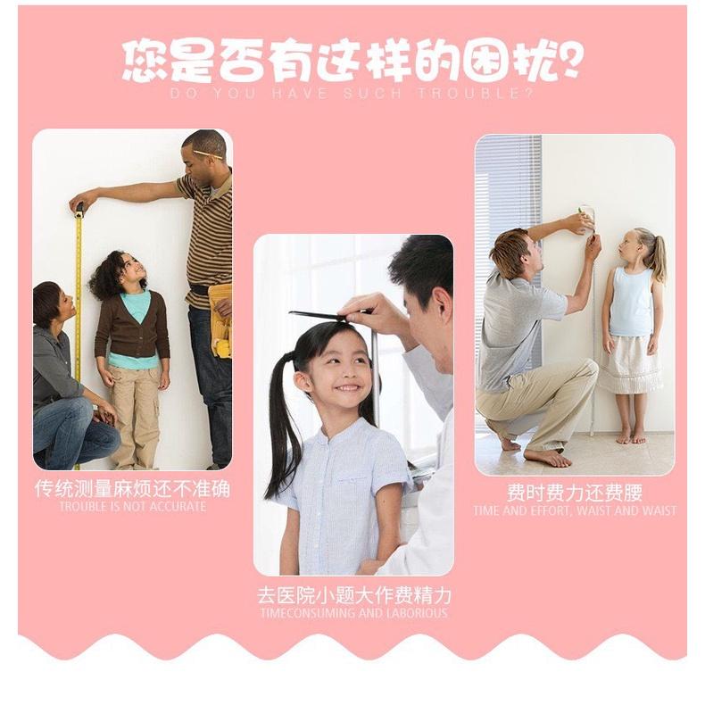Thước decal đo chiều cao 3D gắn tường cho bé họa tiết ngộ nghĩnh đáng yêu