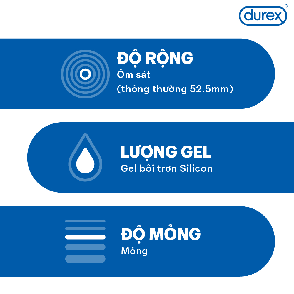 Combo Bao cao su Durex Fetherlite tặng áo mưa độc quyền Durex