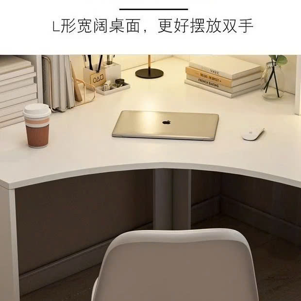 Bàn Máy Tính Góc Gỗ MDF Bàn Làm Việc Giá Sách Kết Hợp Bàn học sinh Tất Cả Trong Một KS-10