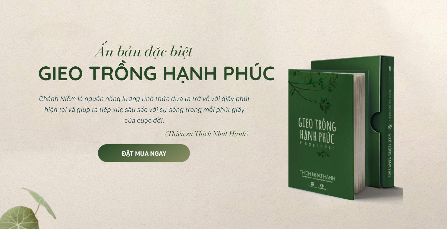 THÍCH NHẤT HẠNH – GIEO TRỒNG HẠNH PHÚC - ẤN BẢN BÌA VẢI ĐẶC BIỆT – HỘP ĐỰNG BOXSET -