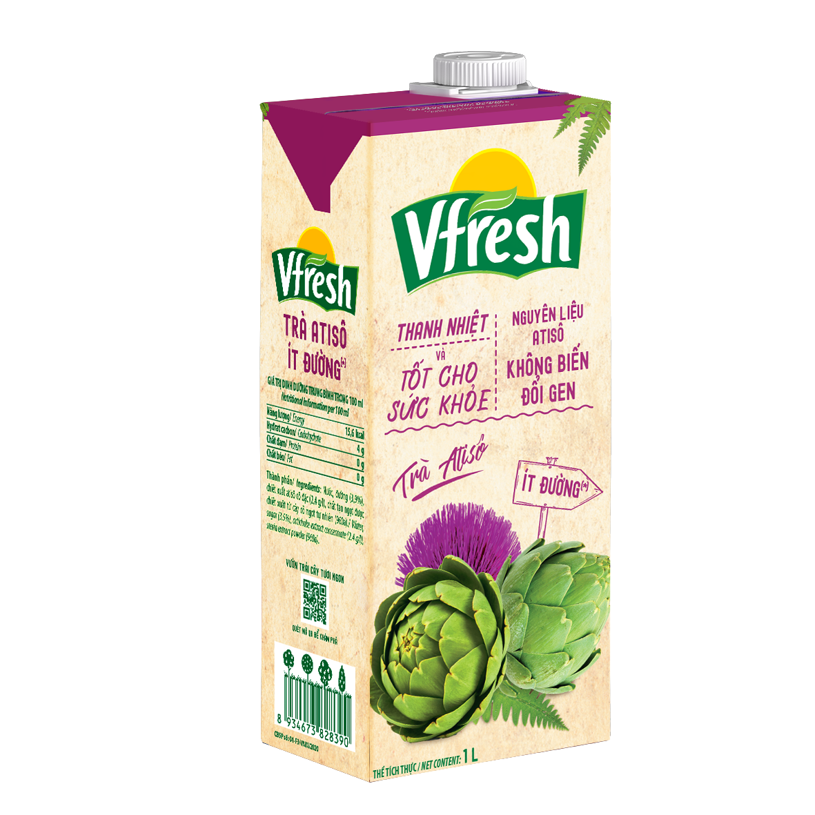 COMBO TRÀ ATISÔ ÍT ĐƯỜNG VINAMILK VFRESH