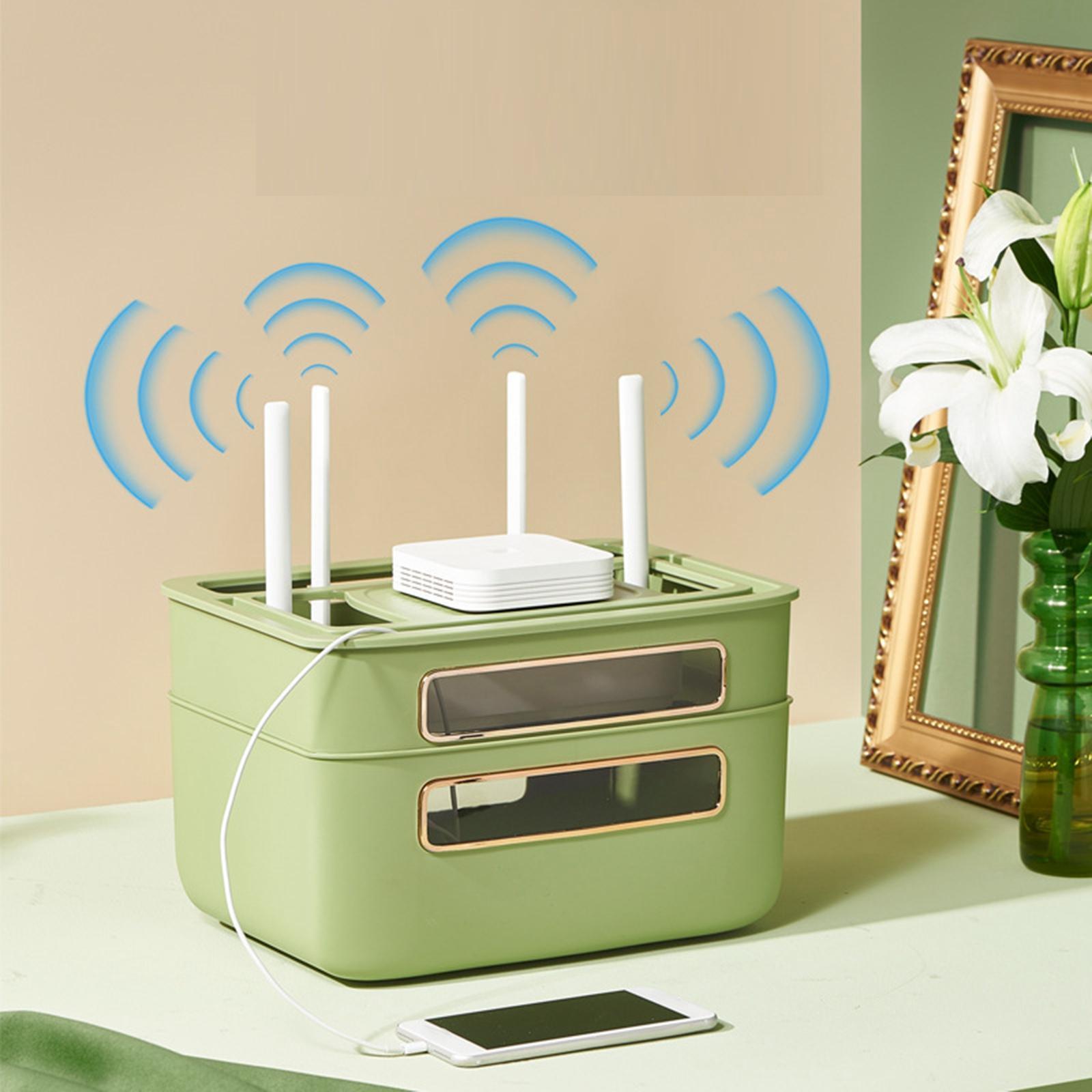 Router Storage Case Power Charger Organizer Decoration for TV Wires Home