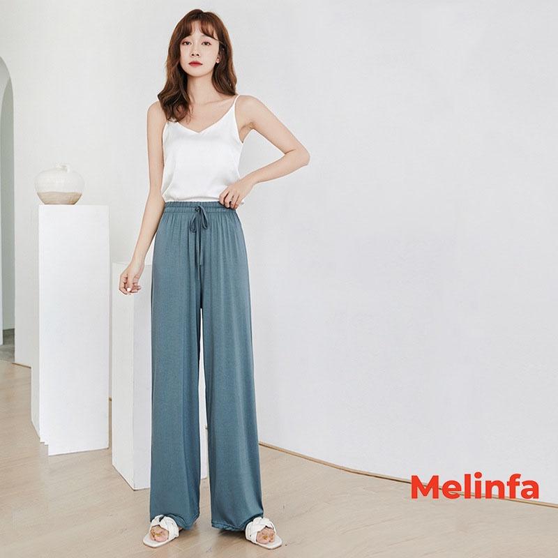 Quần dài Harem nữ suông rộng vải Modal (gỗ Sồi) tự nhiên thoáng mát co giãn thoải mái mã VAQ0292