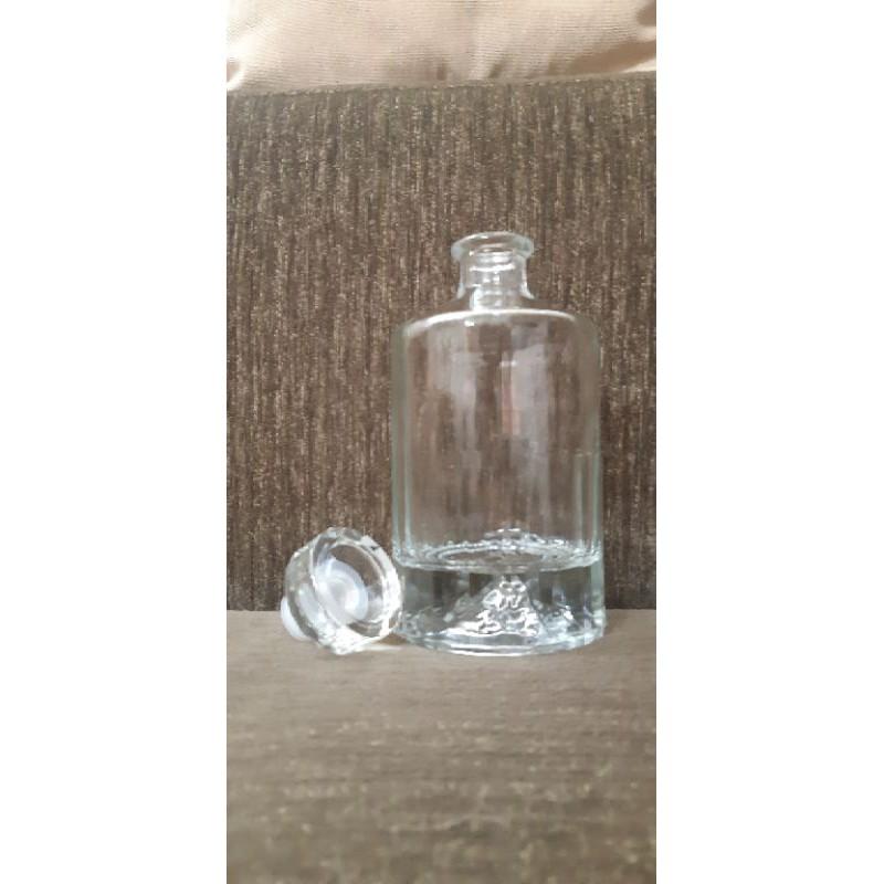 Bình Rượu Thủy Tinh Cao Cấp 500ml. Mẫu Trụ Tròn Đế Dầy