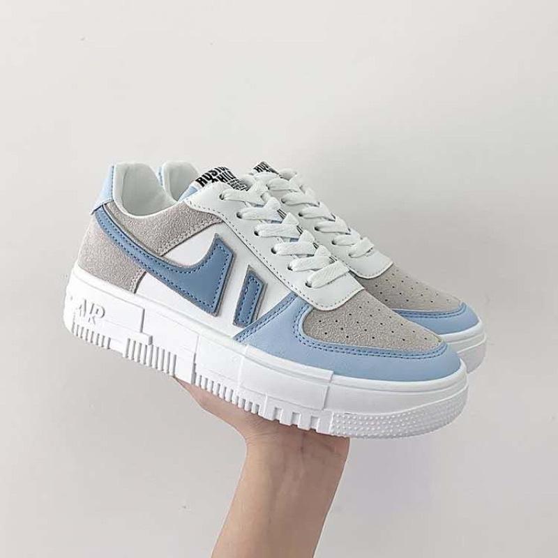 Giày thể thao nữ phối màu cá tính độn đế 3cm