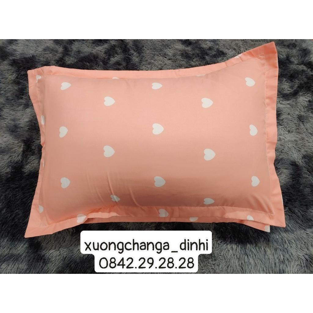 Set 2 Vỏ Gối Nằm Cotton Poly Không khóa kéo ,Kích thước 45x65, Vải mỏng , mềm nhiều màu sắc