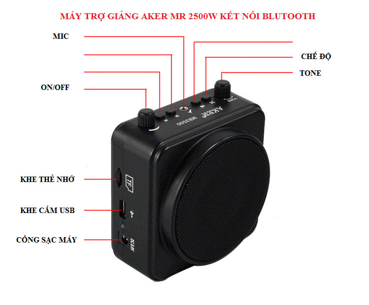 Máy Trợ Giảng Không Dây Kết Nối Blutooth  Mr 2500