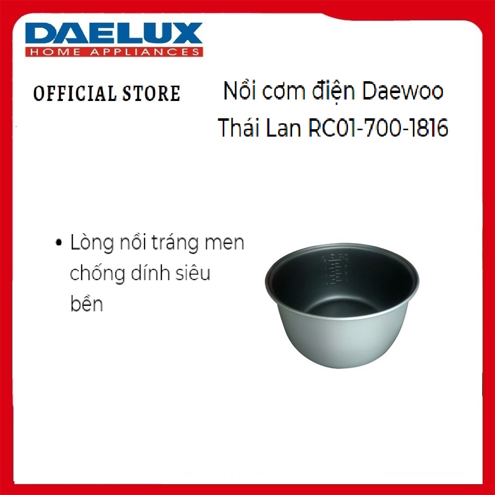 Nồi cơm điện Daewoo RC01/700-1816 - Hàng chính hãng