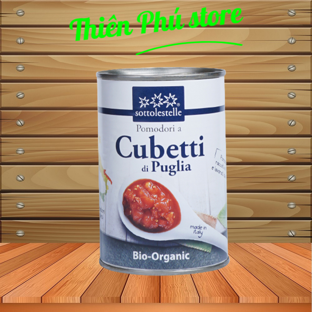 Cà chua Ý hữu cơ băm nhuyễn và bóc vỏ Sottolestelle 400g