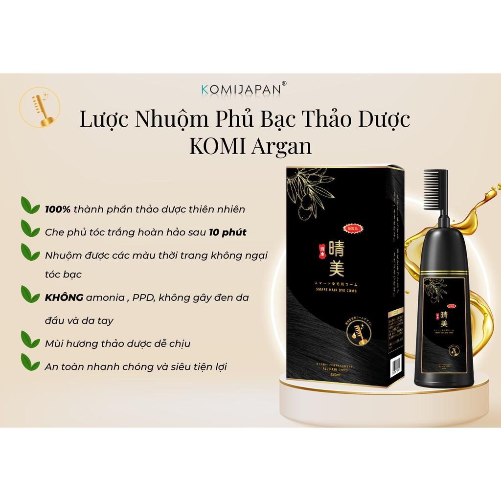 Lược Nhuộm Phủ Bạc Thảo Dược Komi Argan 350ml Nhật Bản