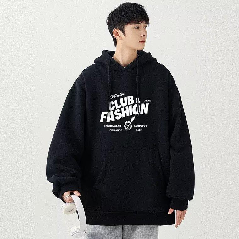 Áo Hoodie Tay Dài Oversize In Hình Thời Trang Hàn Quốc Dành Cho Nam Nữ