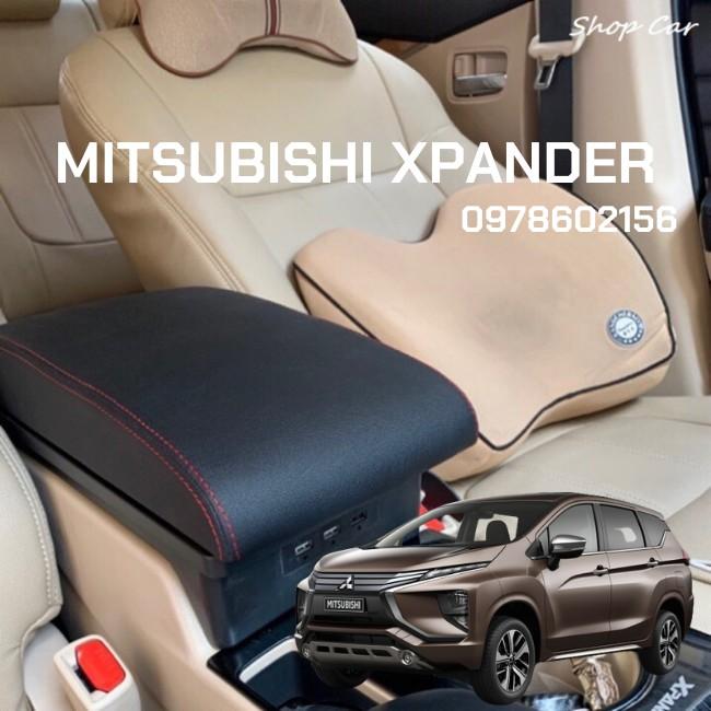 Hộp Tỳ Tay Xe Mitsubishi Xpander Mẫu Bệt Tích Hợp 3 Cổng Sạc USB