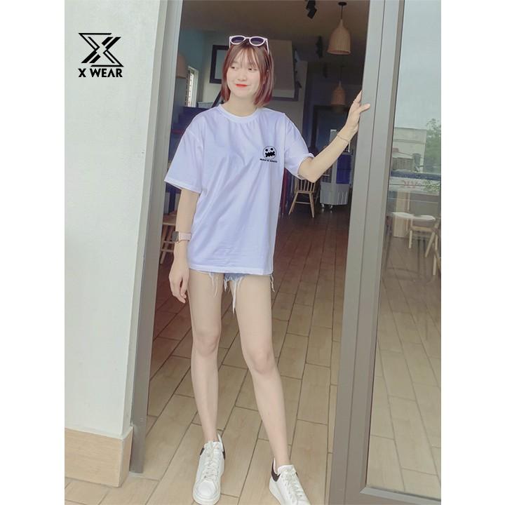 Áo thun nam mặt cười khóa miệng cotton co giãn 4 chiều X-WEAR