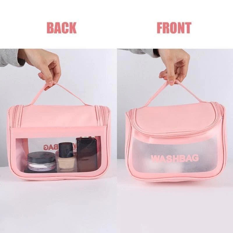 Túi đựng mỹ phẩm WASHBAG phong cách Hàn Quốc dễ thương, xinh xắn, có quai xách cao cấp, màu thời trang