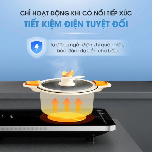 [Hàng chính hãng] Bếp Từ Đơn KALITE Ultra H6 2000W - Cảm Ứng Sensor Touch Mặt Kính Pha Lê Cao Cấp - 8 Mức Công Suất