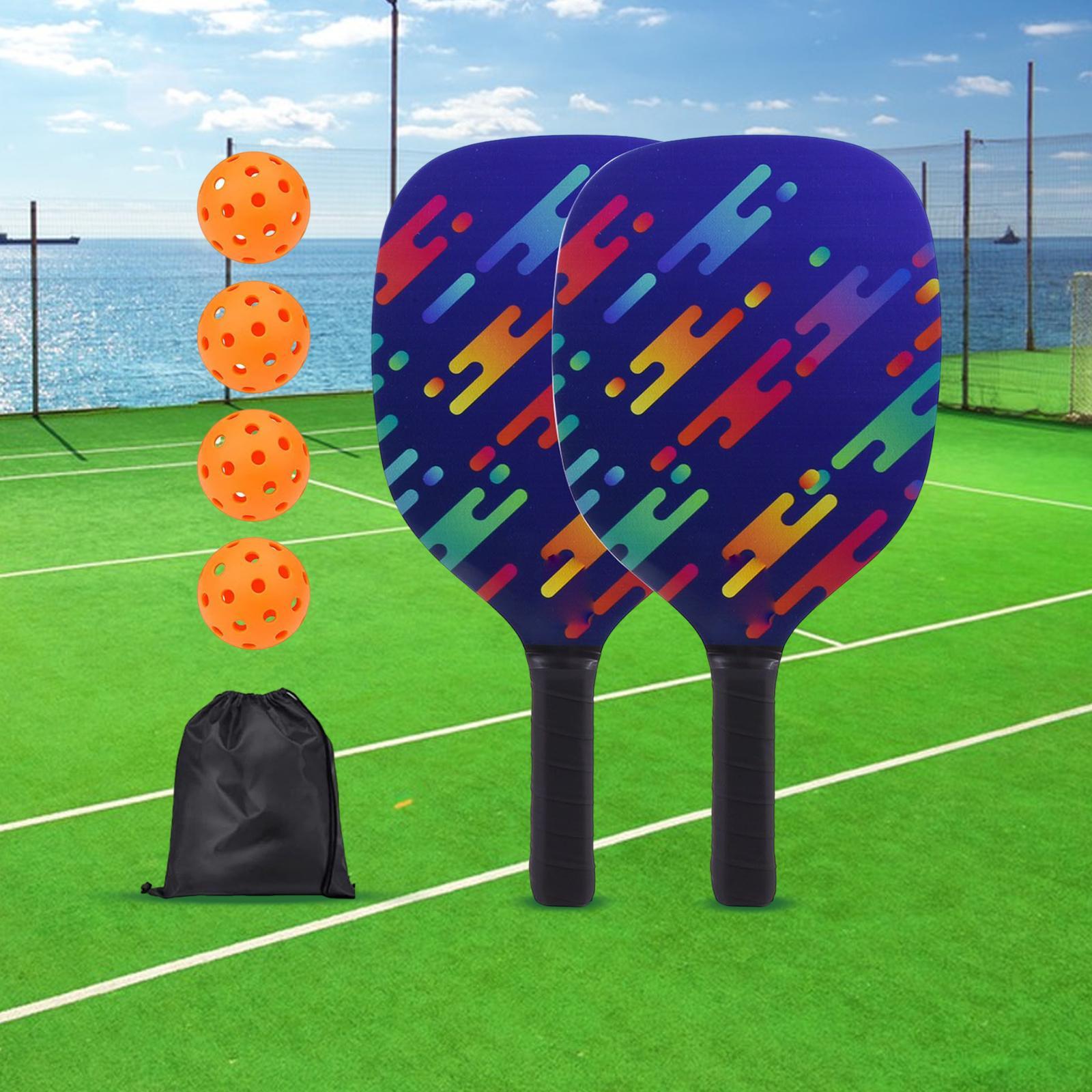 Pickleball Paddles Set of 2 Rackets Carrying Bag 4 Pickleballs for Women Indoor Sports