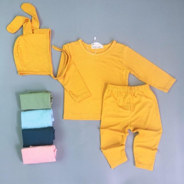 Bộ tay dài thun lạnh mềm mịn mát  cho bé trai, bé gái từ 5kg-15kg