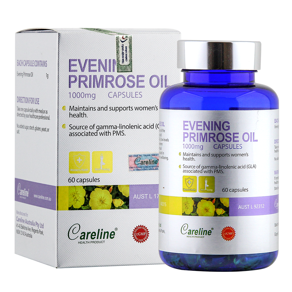  Tinh dầu hoa anh thảo Careline Evening Primrose Oil 60v