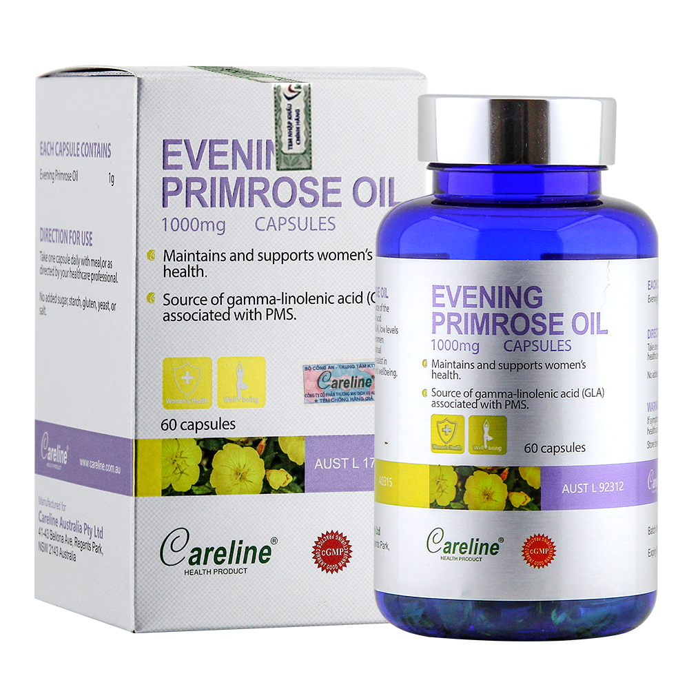 Tinh dầu hoa anh thảo Careline Evening Primrose Oil 60v