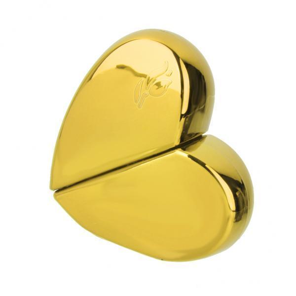 2X Heart Shape Empty Perfume Bottle Plastic Fragrance Scent Atomizer 25ml Gold