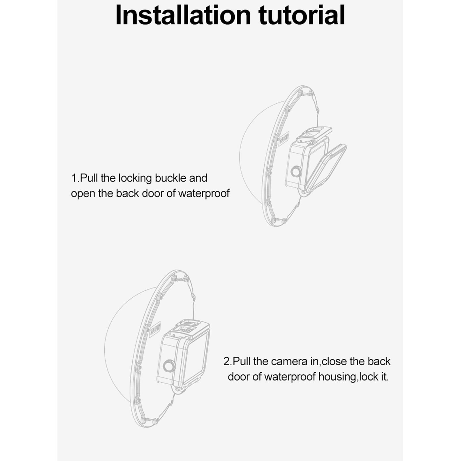 Dome Port for GoPro9 for Diving Underwater Camera Cover Anti-Fog Kit 30m
