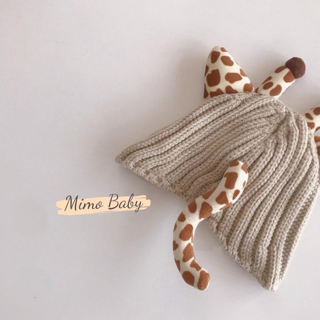 Mũ len cao cấp chiếc đuôi đáng yêu cho bé Mimo Baby ML47