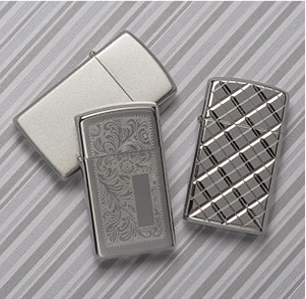 Bật lửa Zippo Slim 1652 Chrome Venetian - Chính hãng 100%