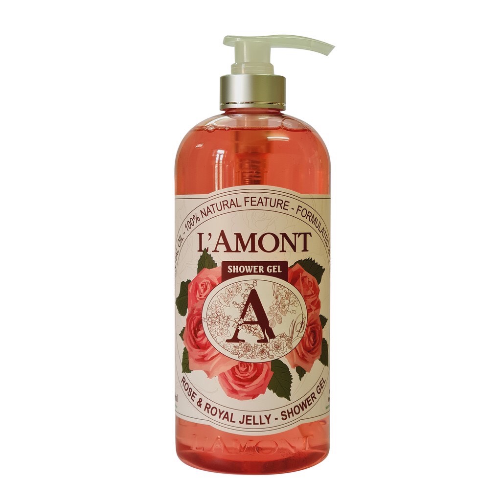 Combo 2 Sữa Tắm L'amont En Provence Rose (Hoa Hồng) Shower Gel 1000ml/chai