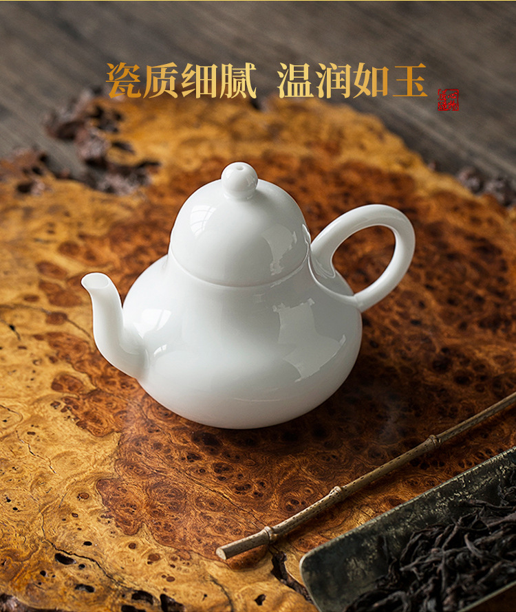 Ấm Sứ Bạch Định Thấu Quang – Ấm Tư Đình 160ml – ABD02