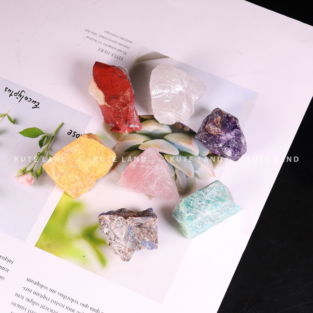 Túi Đá Thanh Tẩy Thô 7 Viên Đá Đẹp
