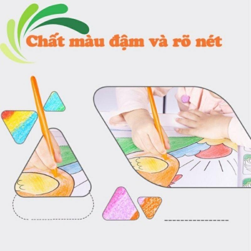 PVN39761 Bộ 24 Bút Màu Sáp - Màu Hữu Cơ Cho Bé Tập Vẽ - Cao Cấp Tự Nhiên An Toàn .