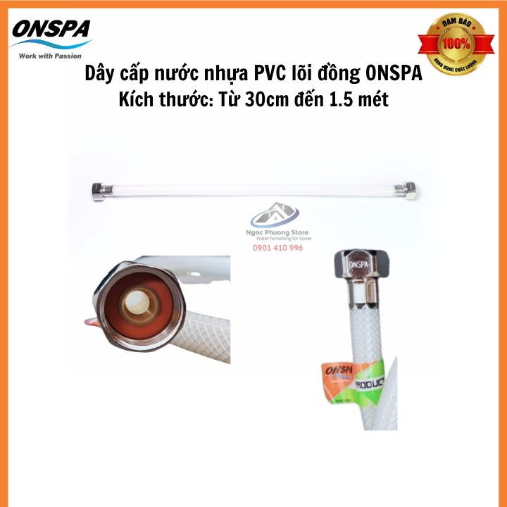 Dây Cấp Nước Nhựa PVC Lõi Đồng ONSPA, Kích thước từ 30cm Đến 1.5 Mét