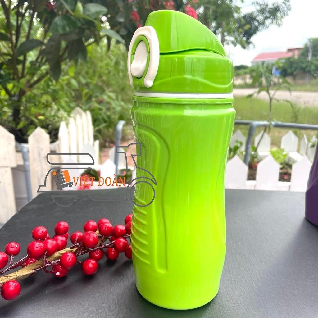 BÌNH NƯỚC HỌC SINH GIỮ NHIỆT 500ml- Công nghệ Nano- Nhựa PET bên ngoài chịu va đập mạnh, giữa là PU giữ lạnh , HVNCLC