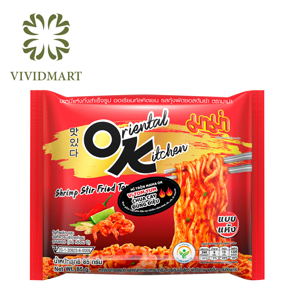 Mì Trộn MAMA O.K Oriental Kitchen Vị Tomyum - Gói 85gr - MAMA