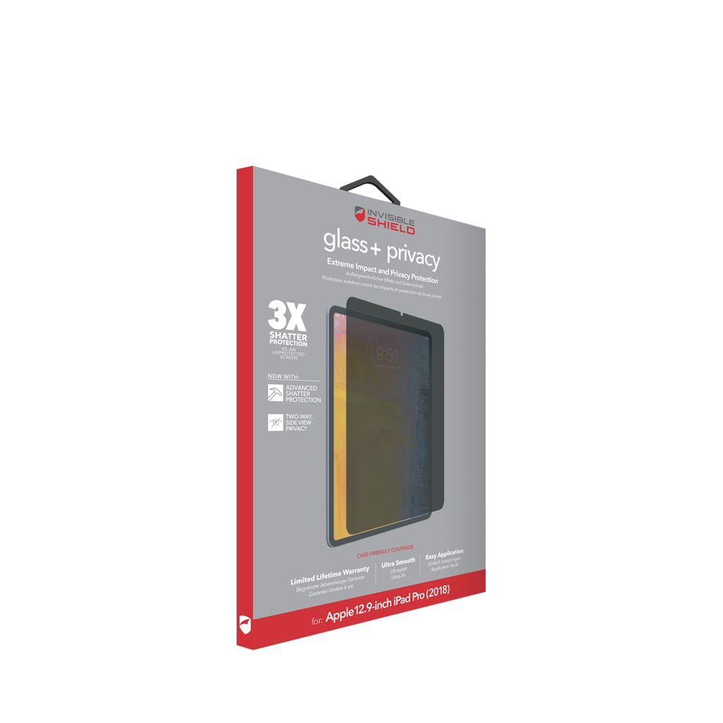 Miếng dán màn hình chống nhìn trộm InvisibleShield cho iPad 12.9 inch - Hàng chính hãng