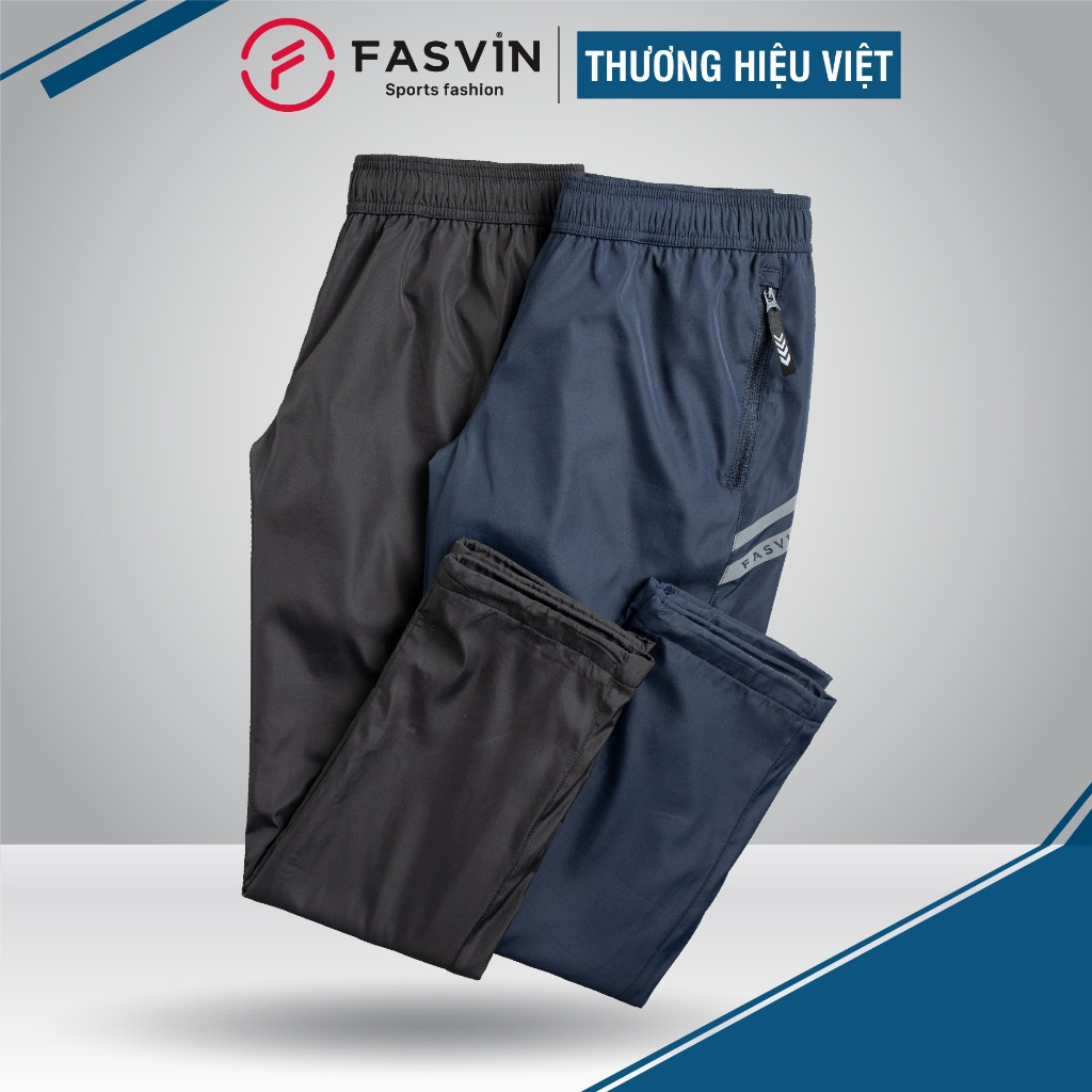 Quần Thể Thao Nam 2 Lớp FASVIN QBD23608.HN Chất Vải Gió Dán Dầy Dặn Hàng Chất Lượng Chính Hãng