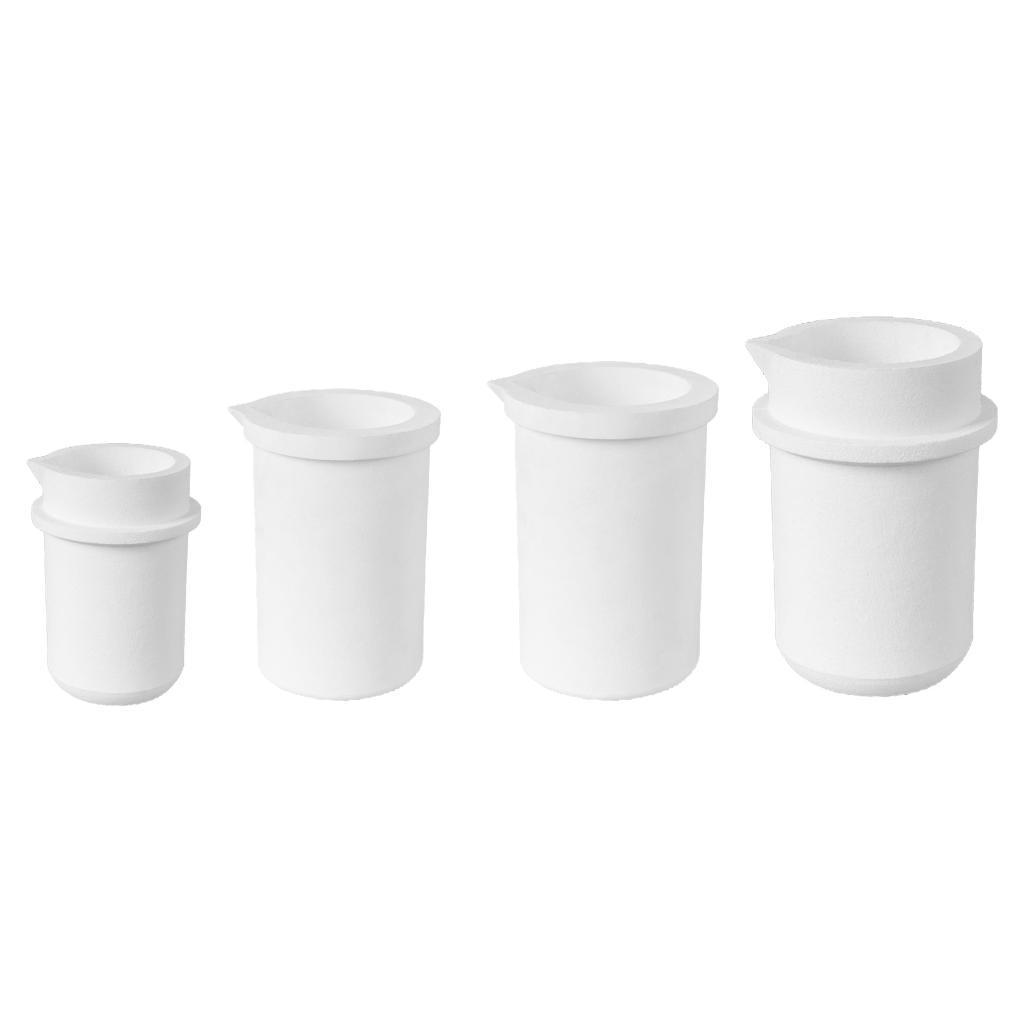 4pcs 1kg Quartz Silica Melting Crucible Pot Gold Silver Platinum Casting