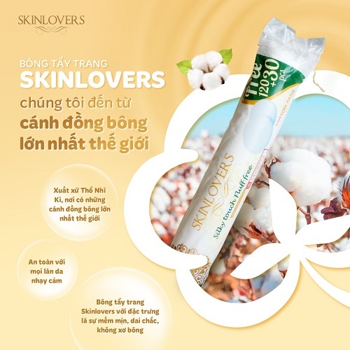 Bông tẩy trang Skinlovers 150 miếng