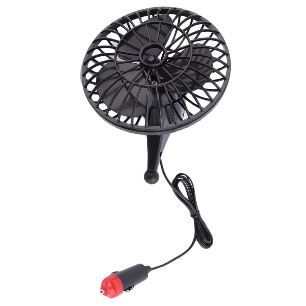 Premium Car Auto Fan 4 Inch 12V Electric Cooling Fan Swing to and Fro Black